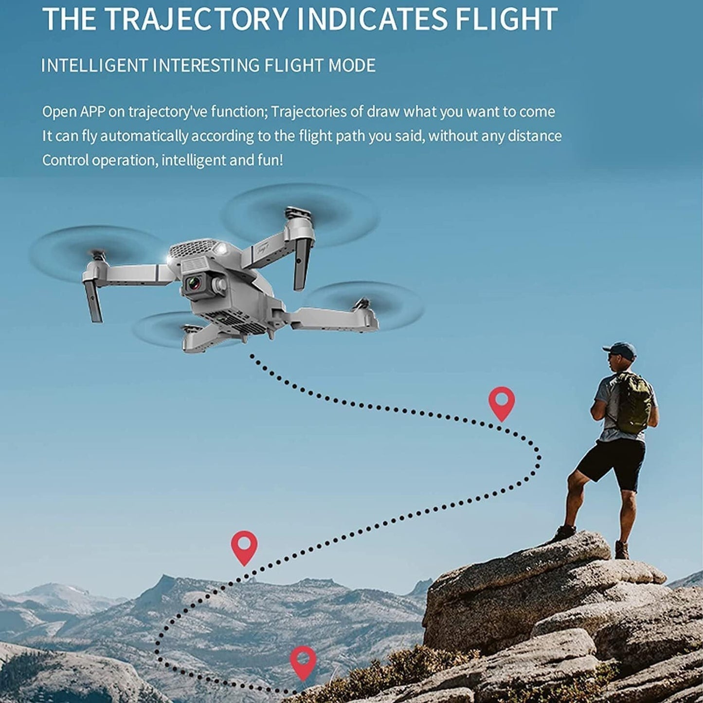 E88 Pro Max 4K WiFi FPV Drone with Brushless Motor & Foldable Arms drone Drone