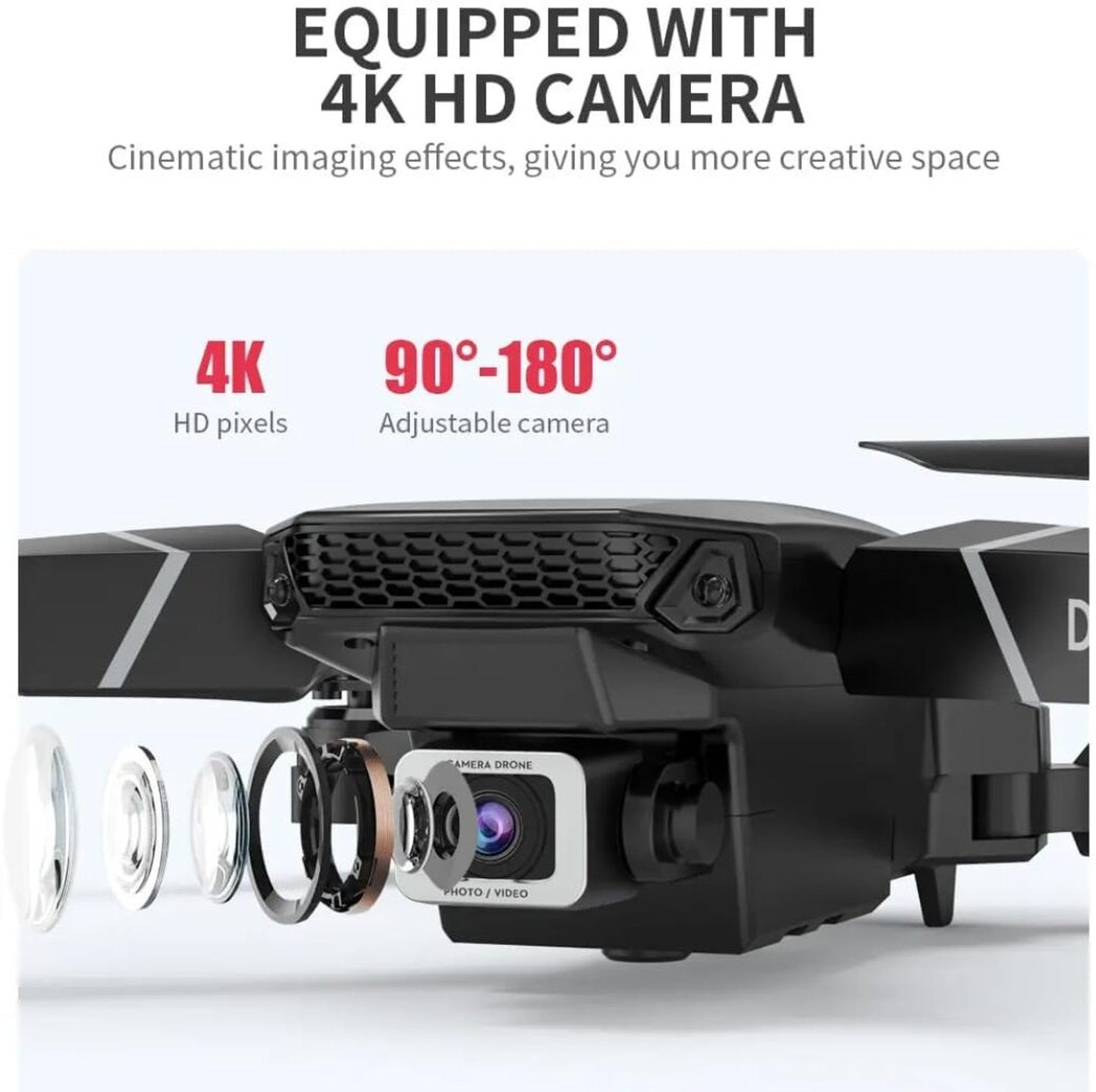 E88 Pro Max 4K WiFi FPV Drone with Brushless Motor & Foldable Arms drone Drone