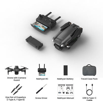 Electrobotic NABHYAN PRO Drone 1080 WHITE | WiFi HD 1080P + 720 P FPV Dual Camera Drone Drone
