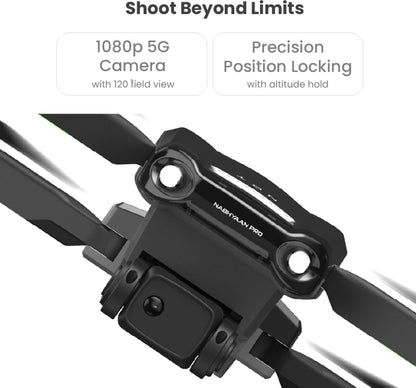 Electrobotic NABHYAN PRO Drone 1080 WHITE | WiFi HD 1080P + 720 P FPV Dual Camera Drone Drone