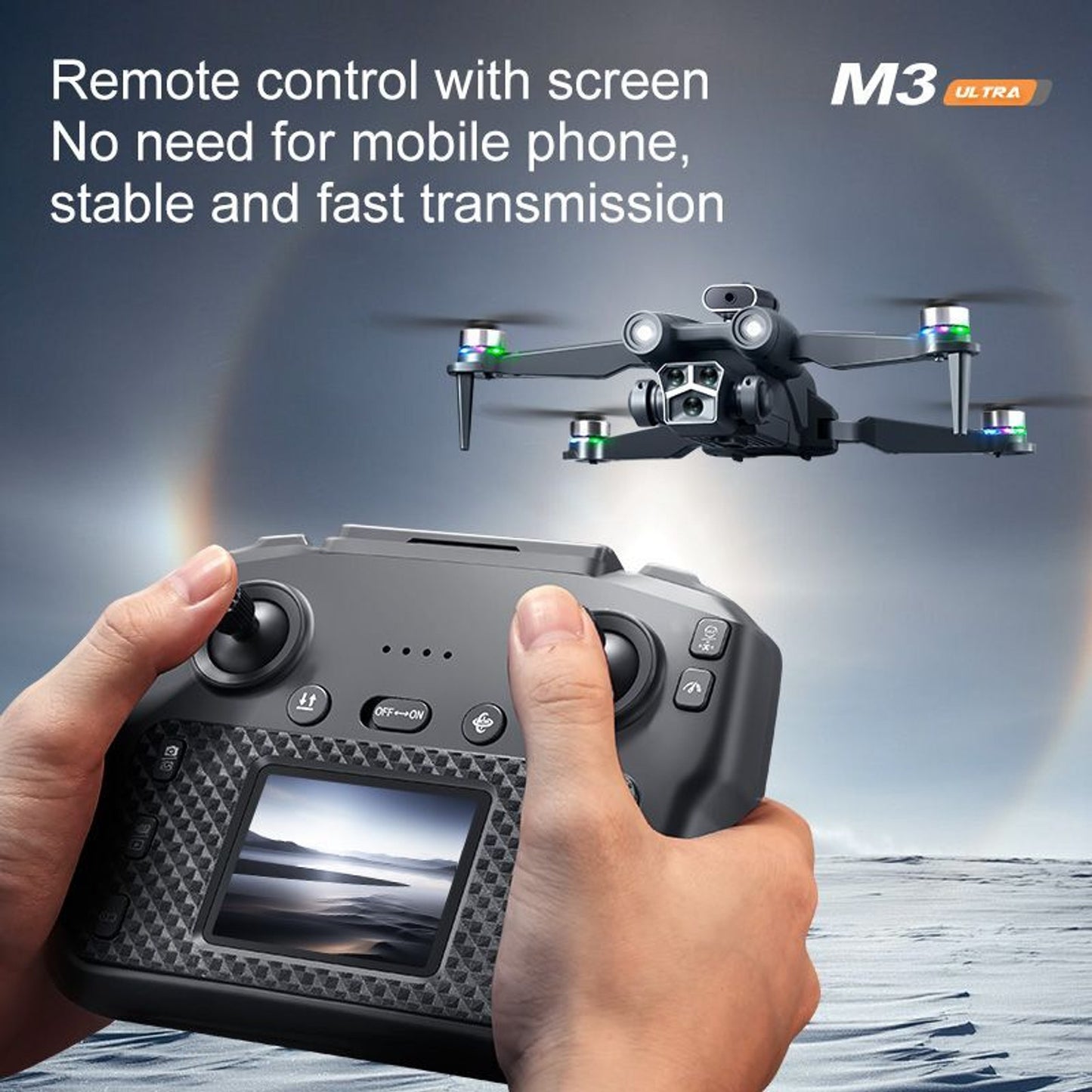 infinityhub 4K HD Foldable Camera Drone with FPV Live View, Remote Controller, 360° Flips Drone