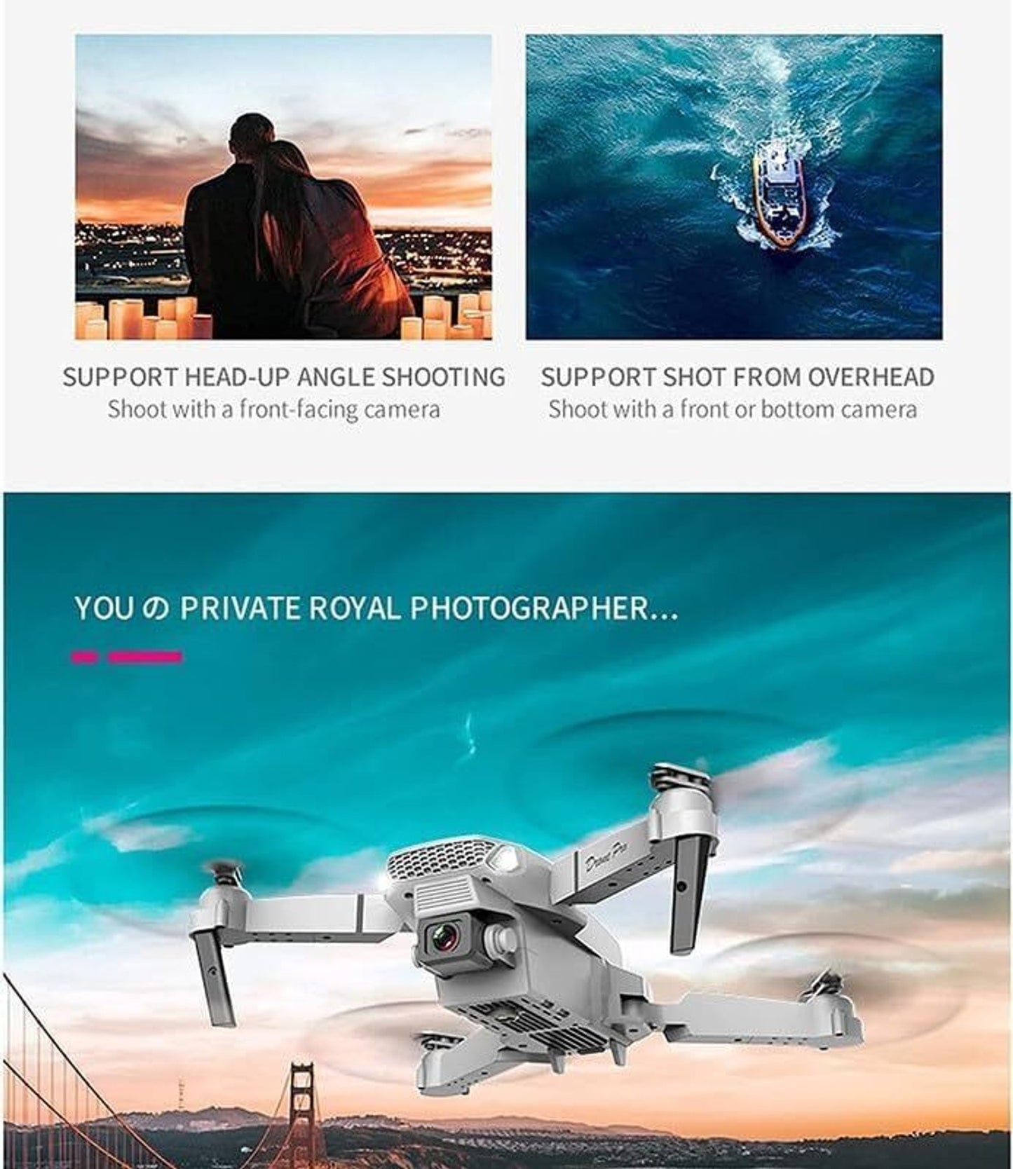 E88 Pro Max 4K WiFi FPV Drone with Brushless Motor & Foldable Arms drone Drone